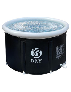 Bañera de Hielo B&Y Plegable 90L Portátil Negro