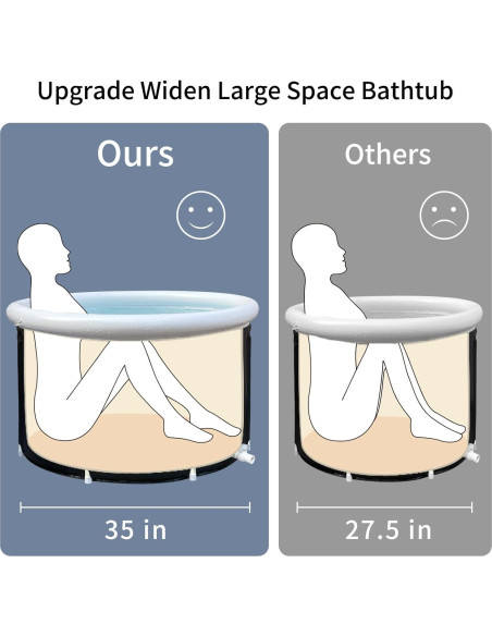 Bañera de Hielo B&Y Plegable 90L Portátil Negro