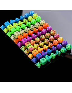 Juego de Dados DND Brillantes Amiven 77 Piezas para Rol 2