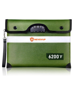 Bolsa Ignífuga NEVGVUP A5 con Cerradura y Resistencia al Agua