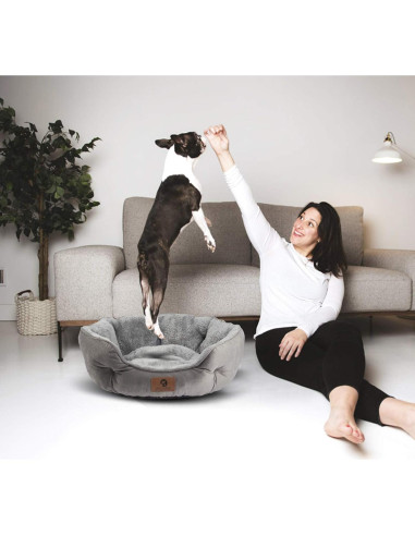 Cama Mediana Asvin para Perros y Gatos Gris 63,5 cm