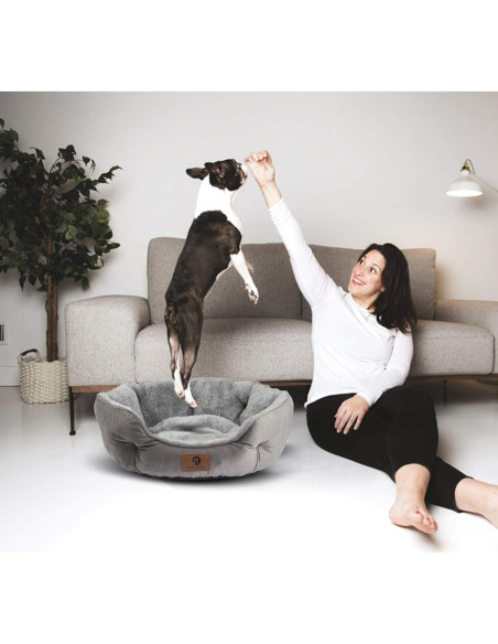 Cama Mediana Asvin para Perros y Gatos Gris 63,5 cm