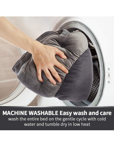 Cama Mediana Asvin para Perros y Gatos Gris 63,5 cm