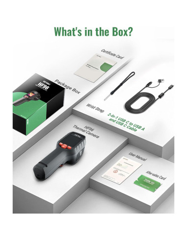 Cámara Térmica HSFTOOLS HF96, Resolución 240x240, -20C a 550C