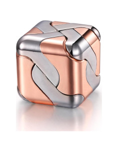 Rompecabezas 3D de Metal NADESSA Cubo Oro Rosa 4,57 cm