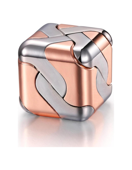 Rompecabezas 3D de Metal NADESSA Cubo Oro Rosa 4,57 cm