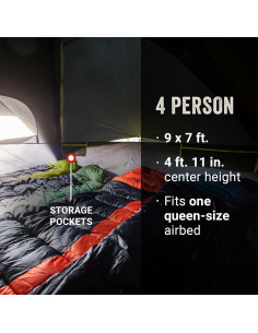 Tienda de campaña Coleman Carlsbad 4 personas con sala oscura 2