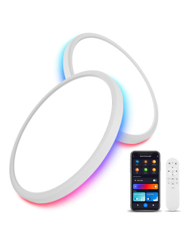 Luz de Techo LED Inteligente TITISLUMP 30,48 cm RGB Control Remoto