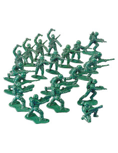Set de 100 Soldados Clásicos Verdes de Plástico - 2.54 cm