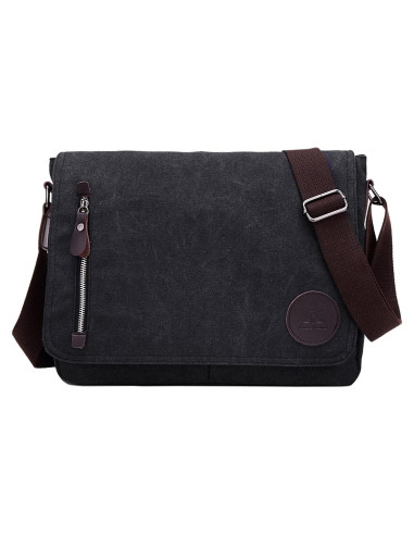 Bolsa Mensajera Lona Unisex Xr1231 33.78 cm Vintage