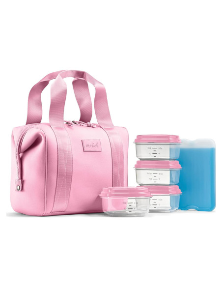 Bolsa de Almuerzo Fit & Fresh Rosa Grande Aislada