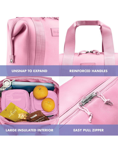 Bolsa de Almuerzo Fit & Fresh Rosa Grande Aislada