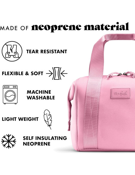 Bolsa de Almuerzo Fit & Fresh Rosa Grande Aislada