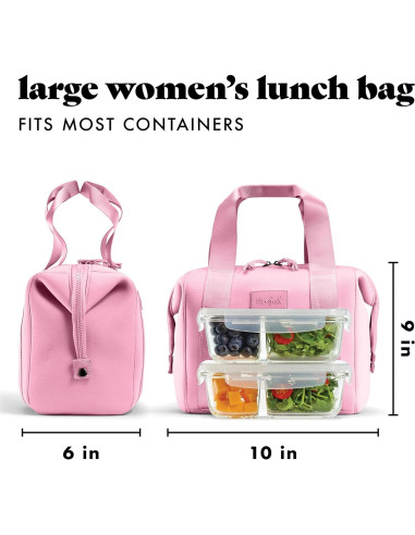 Bolsa de Almuerzo Fit & Fresh Rosa Grande Aislada