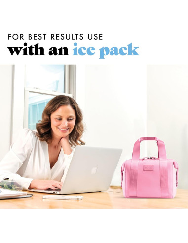 Bolsa de Almuerzo Fit & Fresh Rosa Grande Aislada