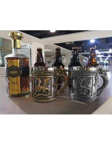 Taza Medieval Dragón Dorado CUZOKOLA 396ml para Café