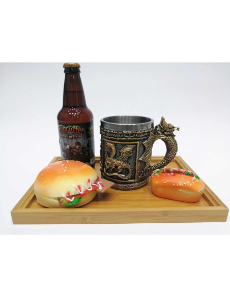 Taza Medieval Dragón Dorado CUZOKOLA 396ml para Café