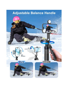 Trípode para Teléfono Aluminio con Luz LED y Control Remoto 2