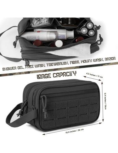 Bolsa Táctica de Aseo QT&QY para Hombres 26.4x10.9x15cm