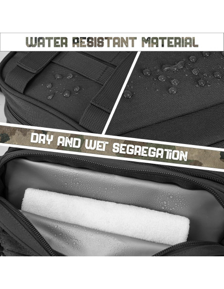 Bolsa Táctica de Aseo QT&QY para Hombres 26.4x10.9x15cm