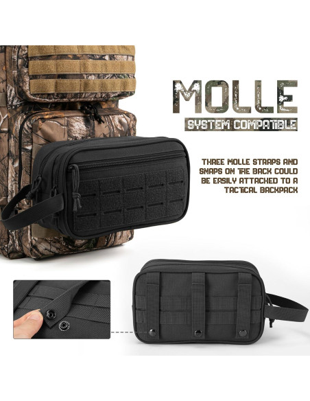 Bolsa Táctica de Aseo QT&QY para Hombres 26.4x10.9x15cm