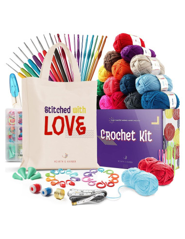 Kit de Crochet Hearth & Harbor 73 Piezas para Principiantes
