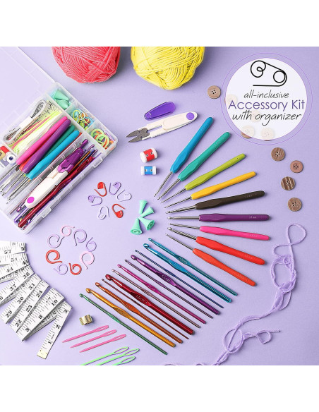 Kit de Crochet Hearth & Harbor 73 Piezas para Principiantes