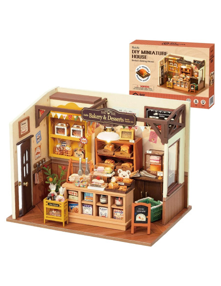 Kit de Casa en Miniatura Rolife DG con Luces LED 21.6x17.8cm