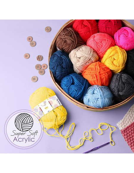 Kit de Crochet Hearth & Harbor 73 Piezas para Principiantes
