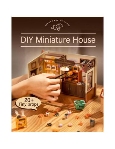 Kit de Casa en Miniatura Rolife DG con Luces LED 21.6x17.8cm