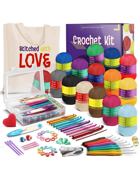 Kit de Crochet Hearth & Harbor 73 Piezas para Principiantes