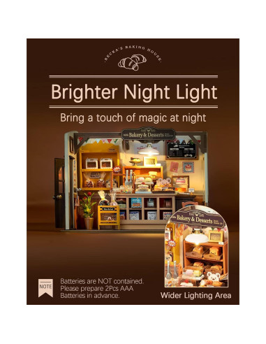 Kit de Casa en Miniatura Rolife DG con Luces LED 21.6x17.8cm