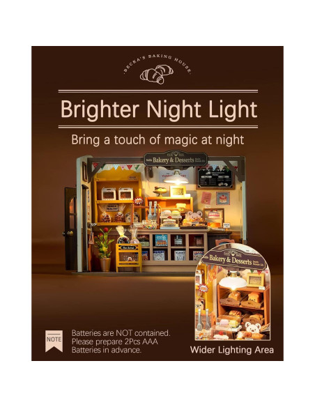 Kit de Casa en Miniatura Rolife DG con Luces LED 21.6x17.8cm