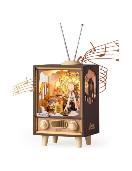 Rolife Rompecabezas 3D de Madera Caja de Música LED 174 Piezas