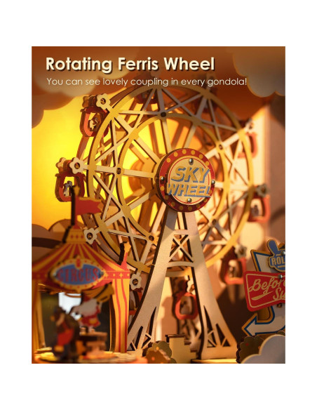 Rolife Rompecabezas 3D de Madera Caja de Música LED 174 Piezas