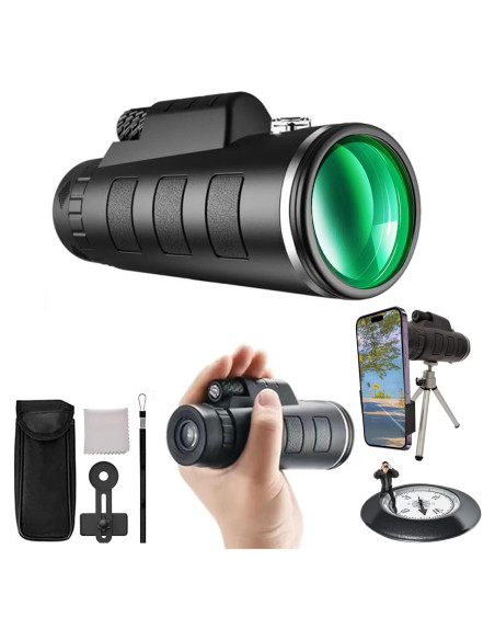 Telescopio Monocular Asaisje 40x60 Compacto Impermeable