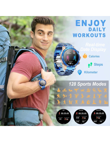 Reloj Inteligente OHUGNA T1 Redondo 3.88cm Bluetooth Deportivo