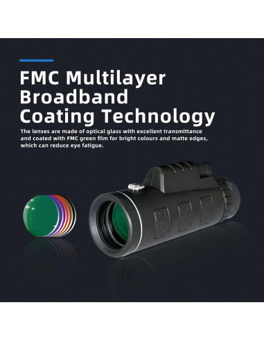 Telescopio Monocular Asaisje 40x60 Compacto Impermeable
