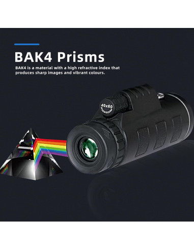 Telescopio Monocular Asaisje 40x60 Compacto Impermeable