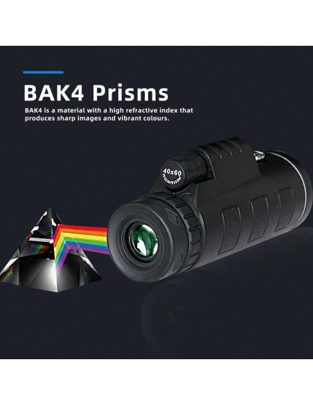 Telescopio Monocular Asaisje 40x60 Compacto Impermeable