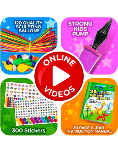 Kit de Animales de Globo Learn & Climb 100 Piezas