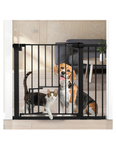 Puerta para Bebés COMOMY Cierre Automático 74.93-102.87 cm Negra