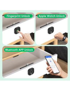 Cerradura de gabinete biométrica MYPIN Bluetooth con huella 2