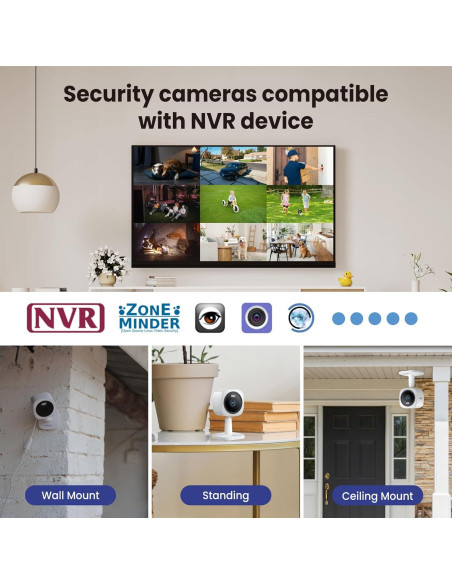 Cámaras de Seguridad Hugolog 3K 5MP con Visión Nocturna