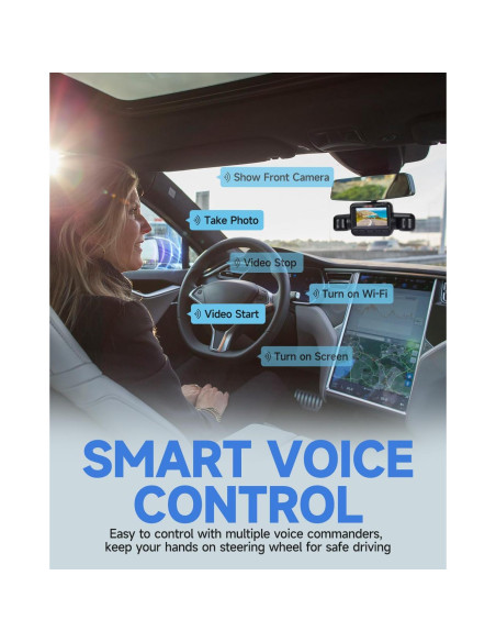 Cámara de tablero HUPEJOS V8PLUS 4K 360 con GPS y Wi-Fi