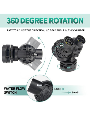 Bomba de Circulación FREESEA 100,73 L/min Sumergible Negra