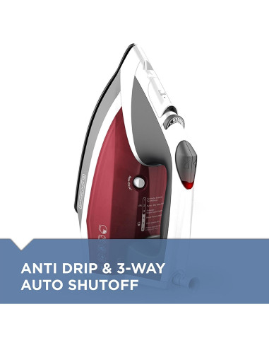 Plancha de Vapor BLACK+DECKER IR2050 Estándar Roja 1.13 kg