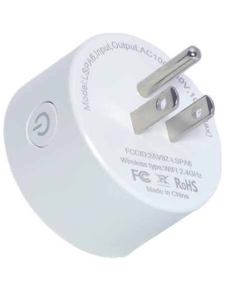 Enchufe Inteligente Mini Yvvpiupu Paquete de 4 Wi-Fi
