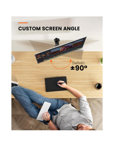 Soporte de Monitor Ergear EGCM12 Ajustable 13-32" Negro