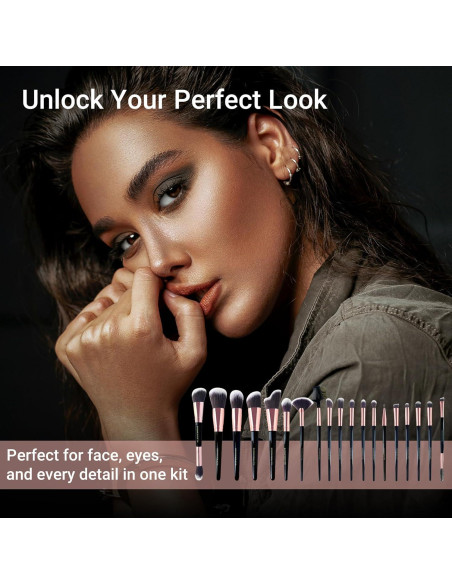 Juego de Brochas de Maquillaje 15 Piezas HGF con Bolsa Juego de Brochas de Maquillaje 15 Piezas HGF con Bolsa